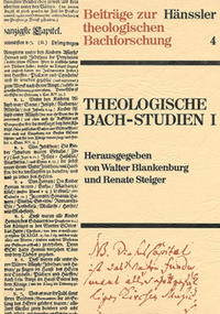 Vorderes Coverbild Theologische Bach-Studien I