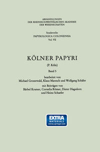 Vorderes Coverbild Kölner Papyri (P. Köln)