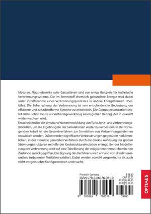 Rückseitencover Numerische Beschreibung technischer Verbrennungssysteme