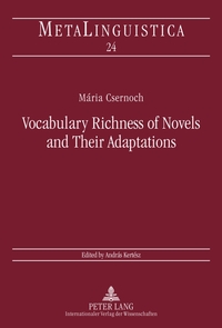 Vorderes Coverbild Vocabulary Richness of Novels and Their Adaptations