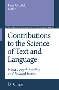 Vorderes Coverbild Contributions to the Science of Text and Language