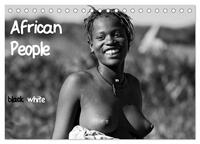 Vorderes Coverbild African People black white (Tischkalender 2025 DIN A5 quer), CALVENDO Monatskalender