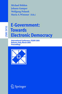 Vorderes Coverbild E-Government: Towards Electronic Democracy