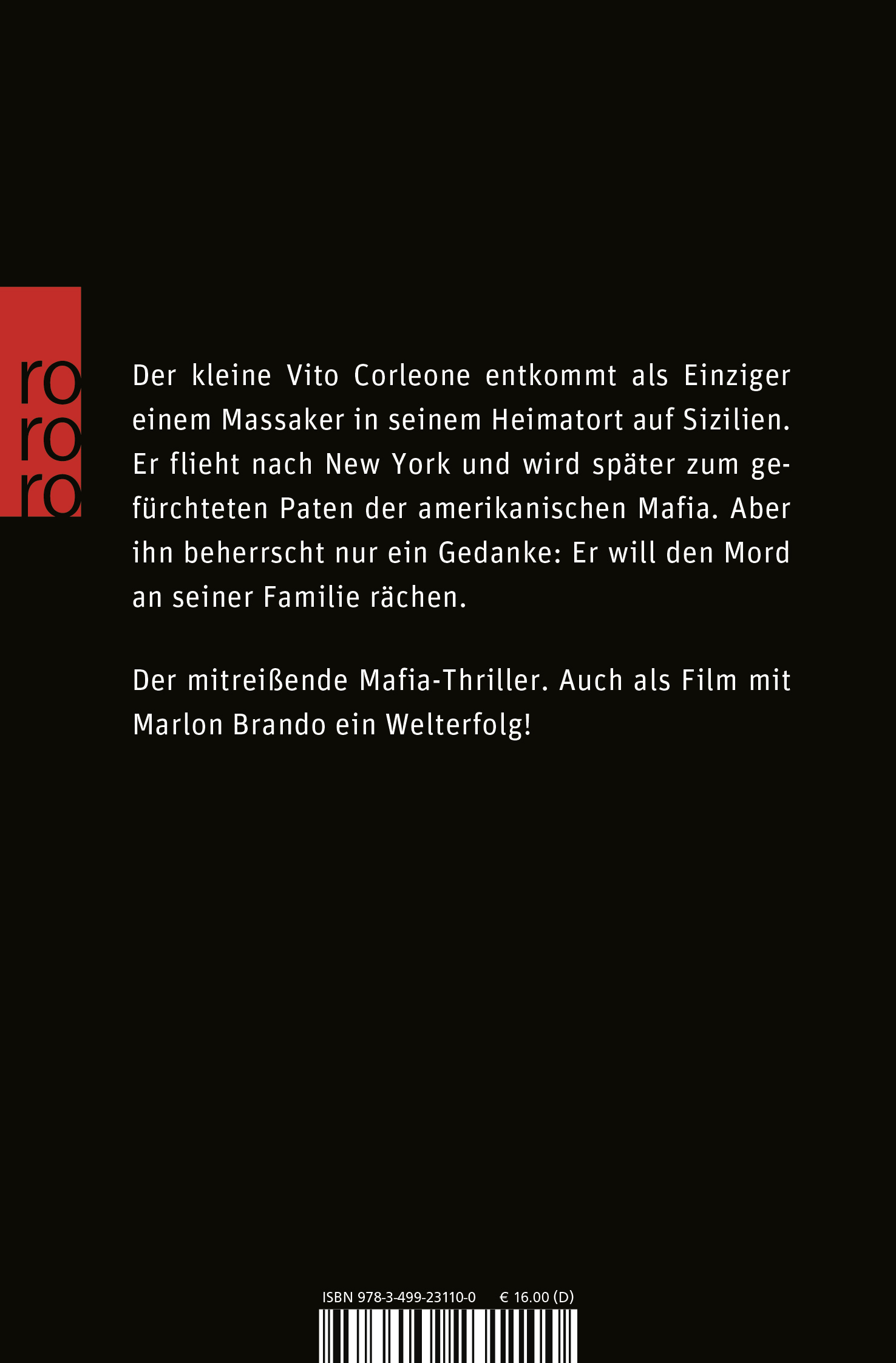 Rückseitencover Der Pate