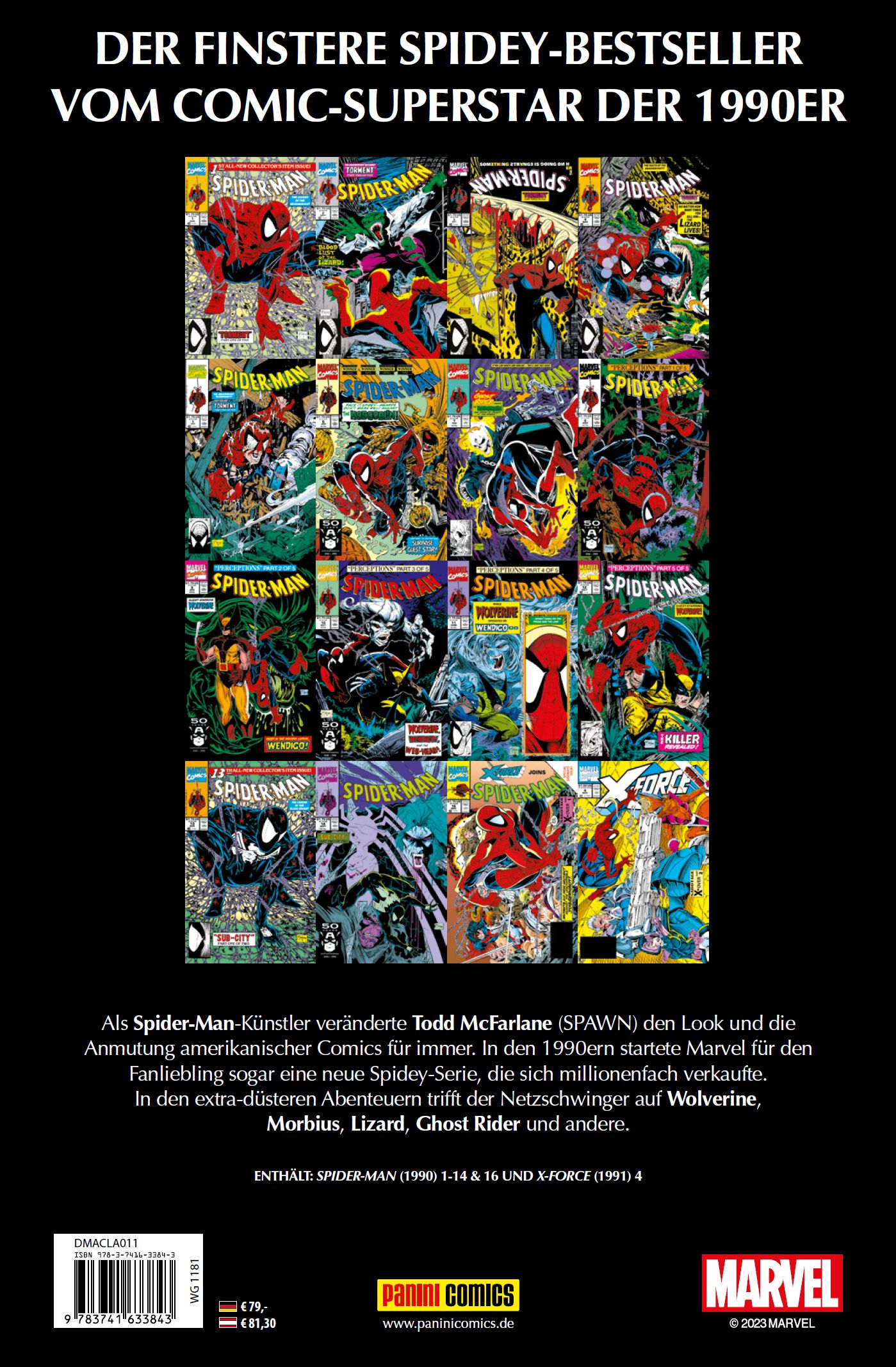 Rückseitencover Spider-Man Collection von Todd McFarlane