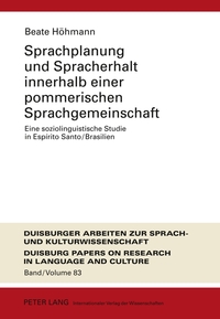 Vorderes Coverbild Sprachplanung und Spracherhalt innerhalb einer pommerischen Sprachgemeinschaft