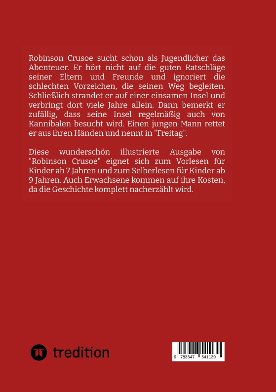 Rückseitencover Robinson Crusoe