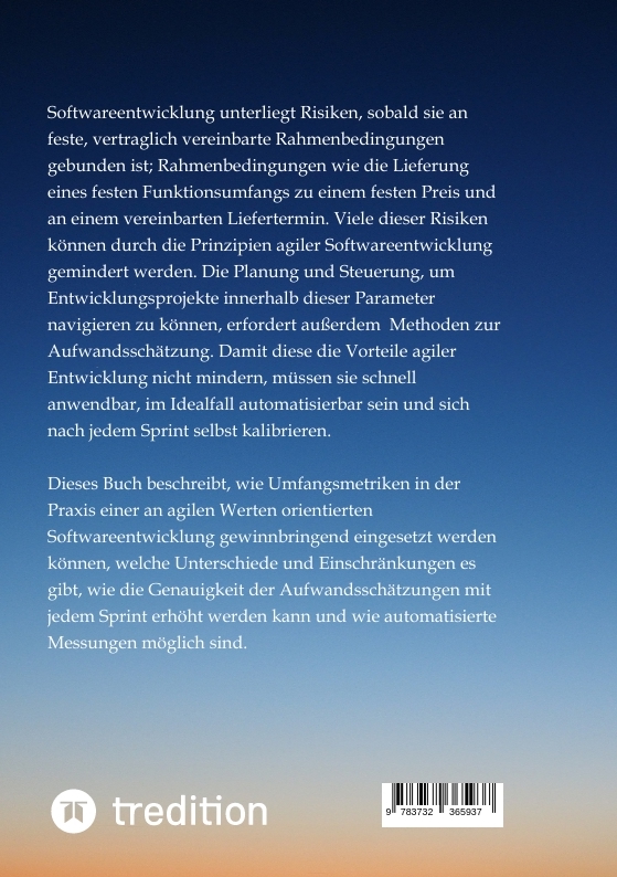 Rückseitencover Aufwandsschätzungen in der agilen Softwareentwicklung