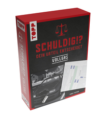 Vorderes Coverbild Schuldig?! Dein Urteil entscheidet – Vollgas. Krimispiel in 50 Karten