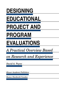Vorderes Coverbild Designing Educational Project and Program Evaluations