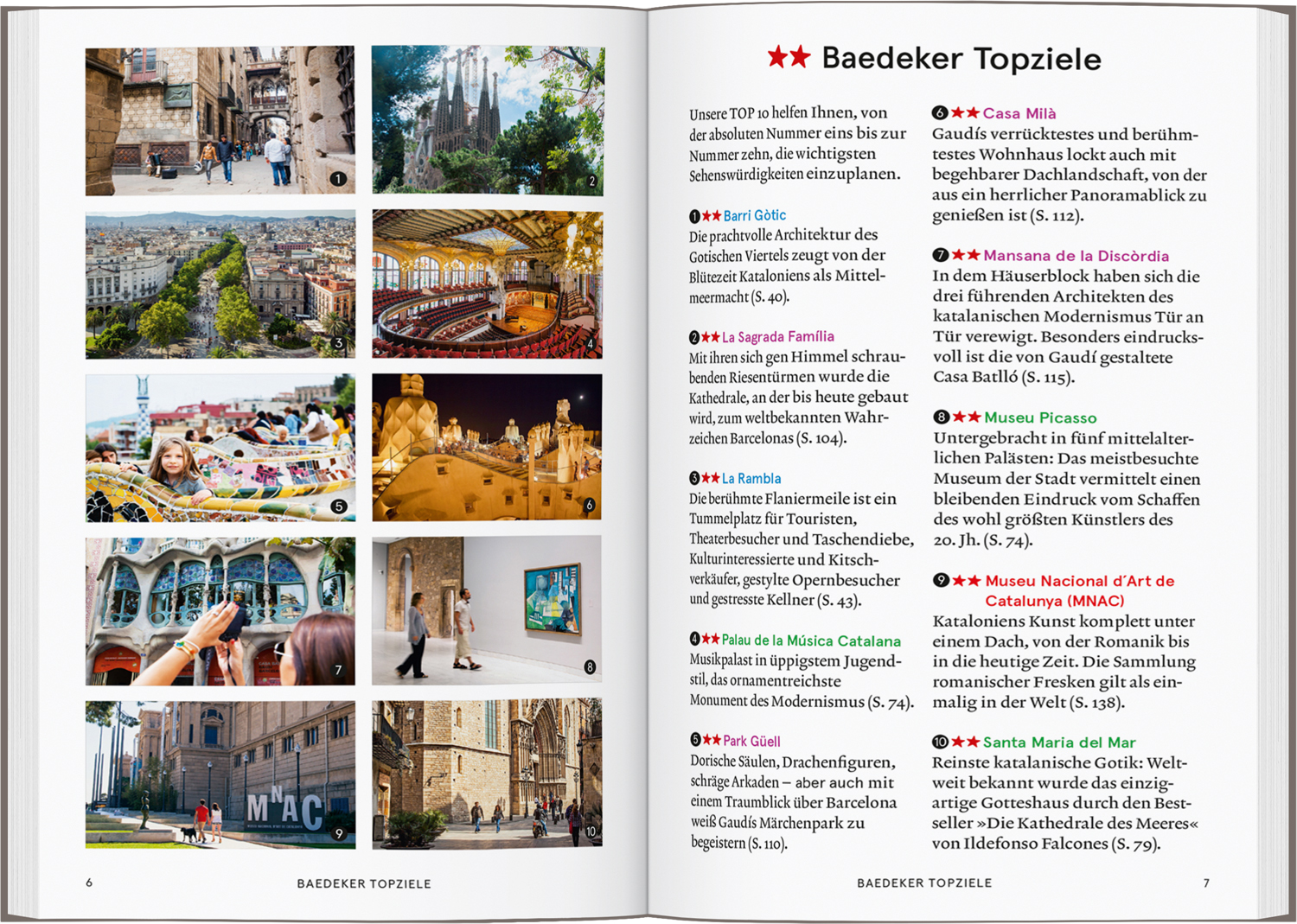 Beispielinhalt (Bild) Baedeker SMART Reiseführer Barcelona