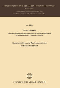 Vorderes Coverbild Kostenermittlung und Kostenauswertung im Hochschulbereich