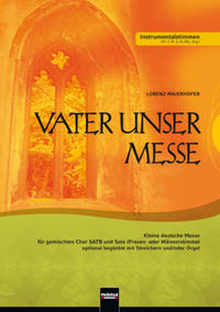 Vorderes Coverbild Vater unser Messe. SATB. Instrumentralstimmen