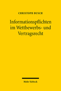 Vorderes Coverbild Informationspflichten im Wettbewerbs- und Vertragsrecht
