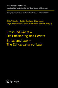 Vorderes Coverbild Ethik und Recht - Die Ethisierung des Rechts/Ethics and Law - The Ethicalization of Law