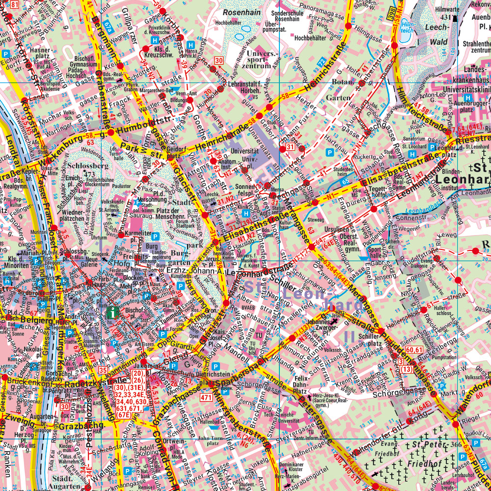 Beispielinhalt (Bild) Graz, Stadtplan 1:15.000