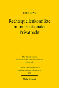 Vorderes Coverbild Rechtsquellenkonflikte im Internationalen Privatrecht