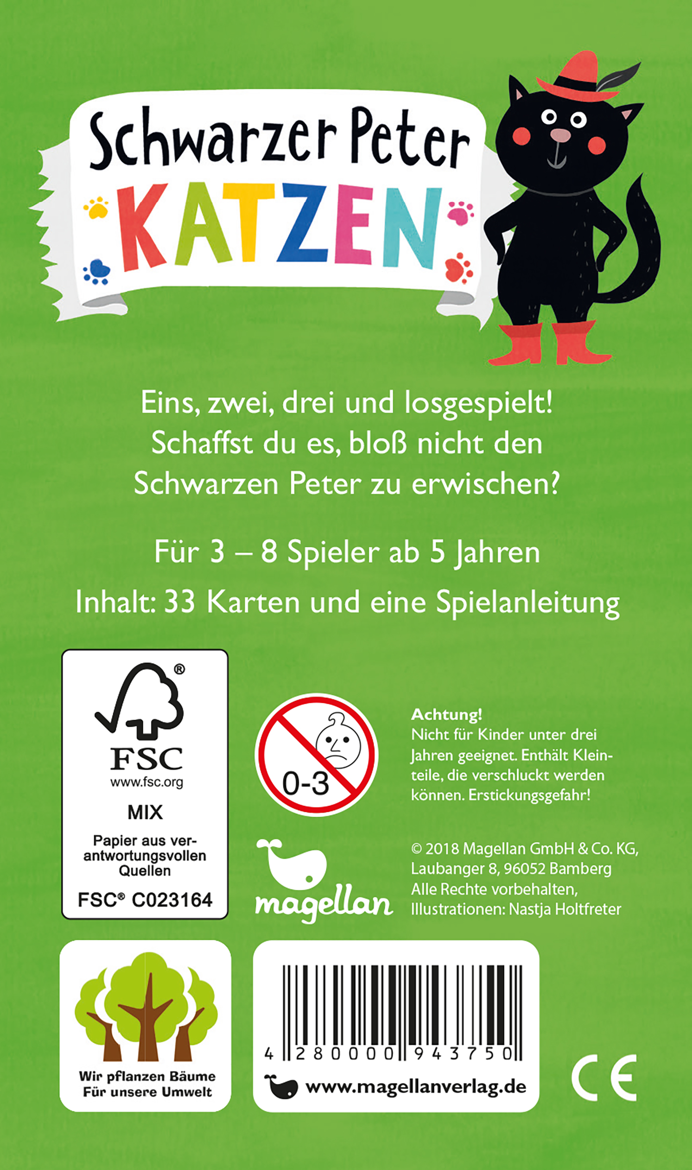 Rückseitencover Schwarzer Peter - Katzen