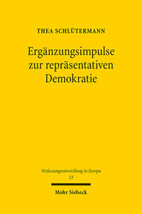 Vorderes Coverbild Ergänzungsimpulse zur repräsentativen Demokratie