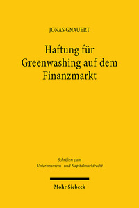 Vorderes Coverbild Haftung für Greenwashing auf dem Finanzmarkt