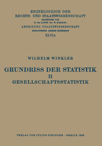 Vorderes Coverbild Grundriss der Statistik. II. Gesellschaftsstatistik