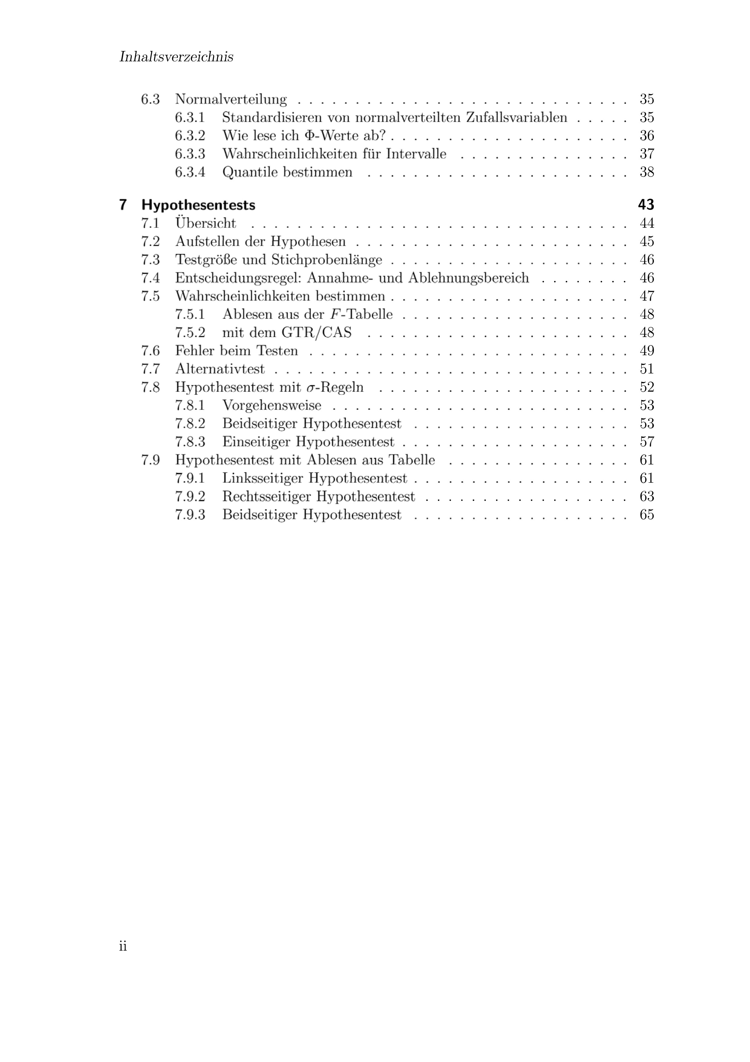 Beispielinhalt (Bild) Mathematik Abiturvorbereitung Stochastik