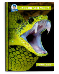 Vorderes Coverbild Benny Blu Hausaufgabenheft Giftige Tiere