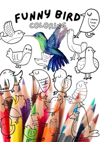 Vorderes Coverbild Funny Bird Coloring Book