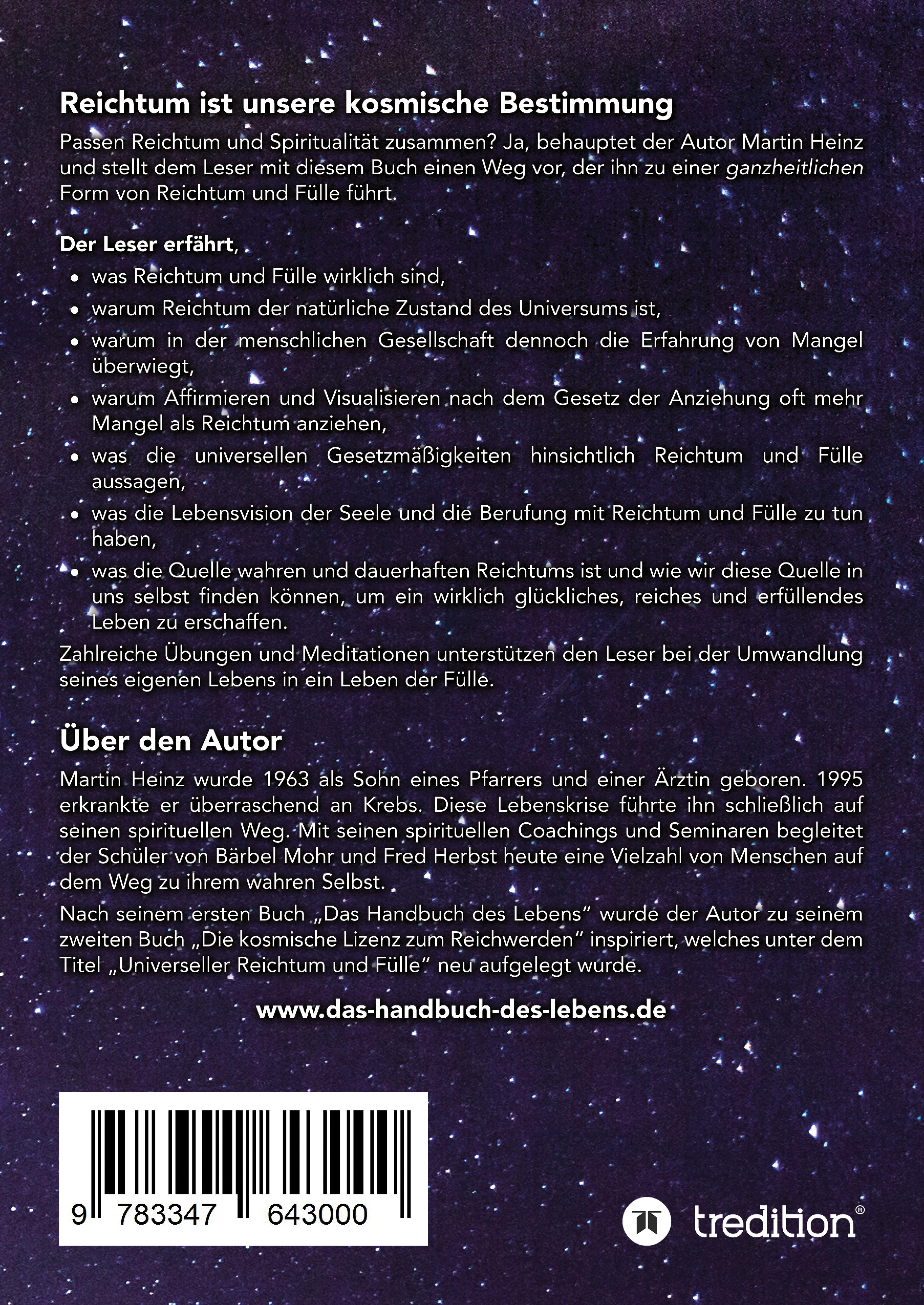 Rückseitencover Universeller Reichtum und Fülle