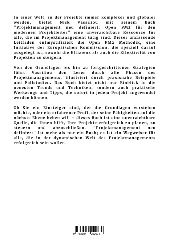 Rückseitencover Projektmanagement neu definiert