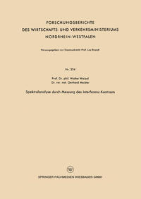 Vorderes Coverbild Spektralanalyse durch Messung des Interferenz-Kontrasts