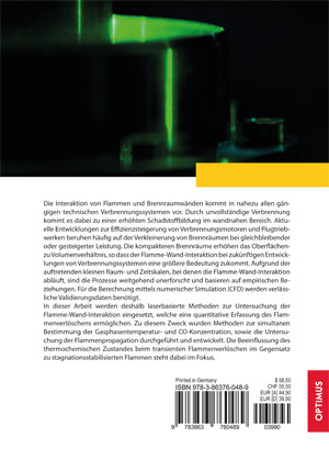 Rückseitencover Laserbasierte Untersuchung der Flamme-Wand-Interaktion