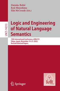 Vorderes Coverbild Logic and Engineering of Natural Language Semantics