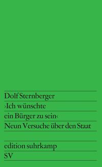 Vorderes Coverbild ›Ich wünschte ein Bürger zu sein‹