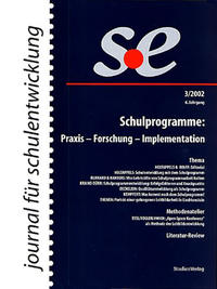 Vorderes Coverbild journal für schulentwicklung 3/2002