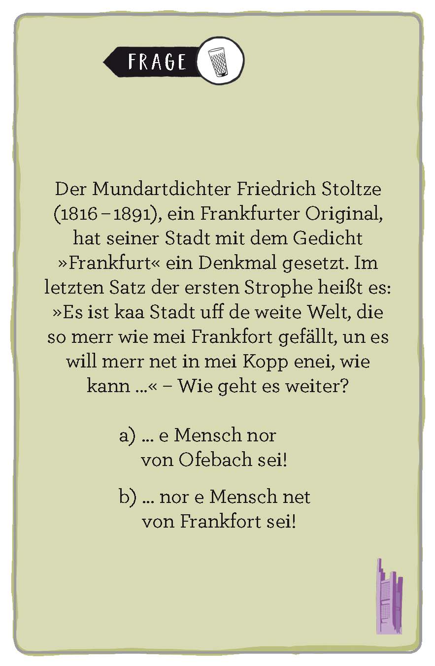Beispielinhalt (Bild) Frankfurt. Das Heimat-Quiz