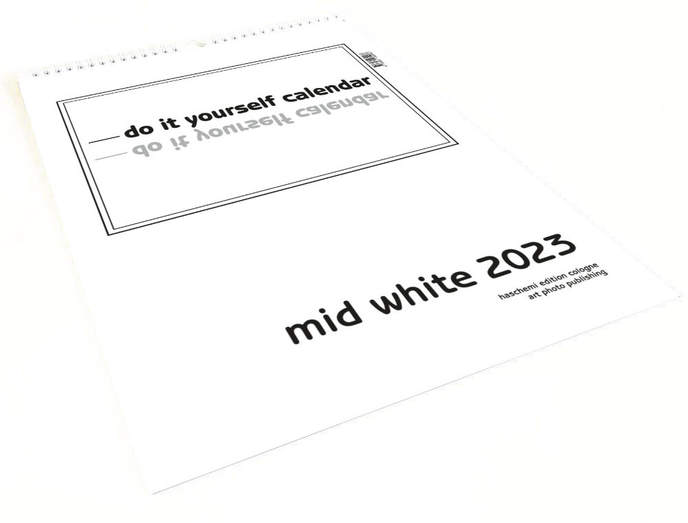 Rückseitencover Mid White 2023 - Do it yourself calendar