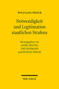 Vorderes Coverbild Notwendigkeit und Legitimation staatlichen Strafens