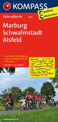 Vorderes Coverbild KOMPASS Fahrradkarte 3066 Marburg - Schwalmstadt - Alsfeld 1:70.000
