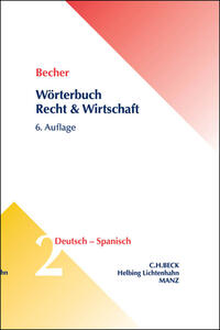 Vorderes Coverbild Wörterbuch Recht & Wirtschaft Band 2: Deutsch - Spanisch