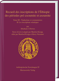 Vorderes Coverbild Recueil des inscriptions de l'Éthiopie des périodes pré-axoumite et axoumite