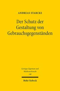 Vorderes Coverbild Der Schutz der Gestaltung von Gebrauchsgegenständen