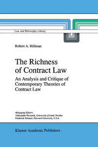 Vorderes Coverbild The Richness of Contract Law