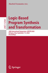 Vorderes Coverbild Logic-Based Program Synthesis and Transformation