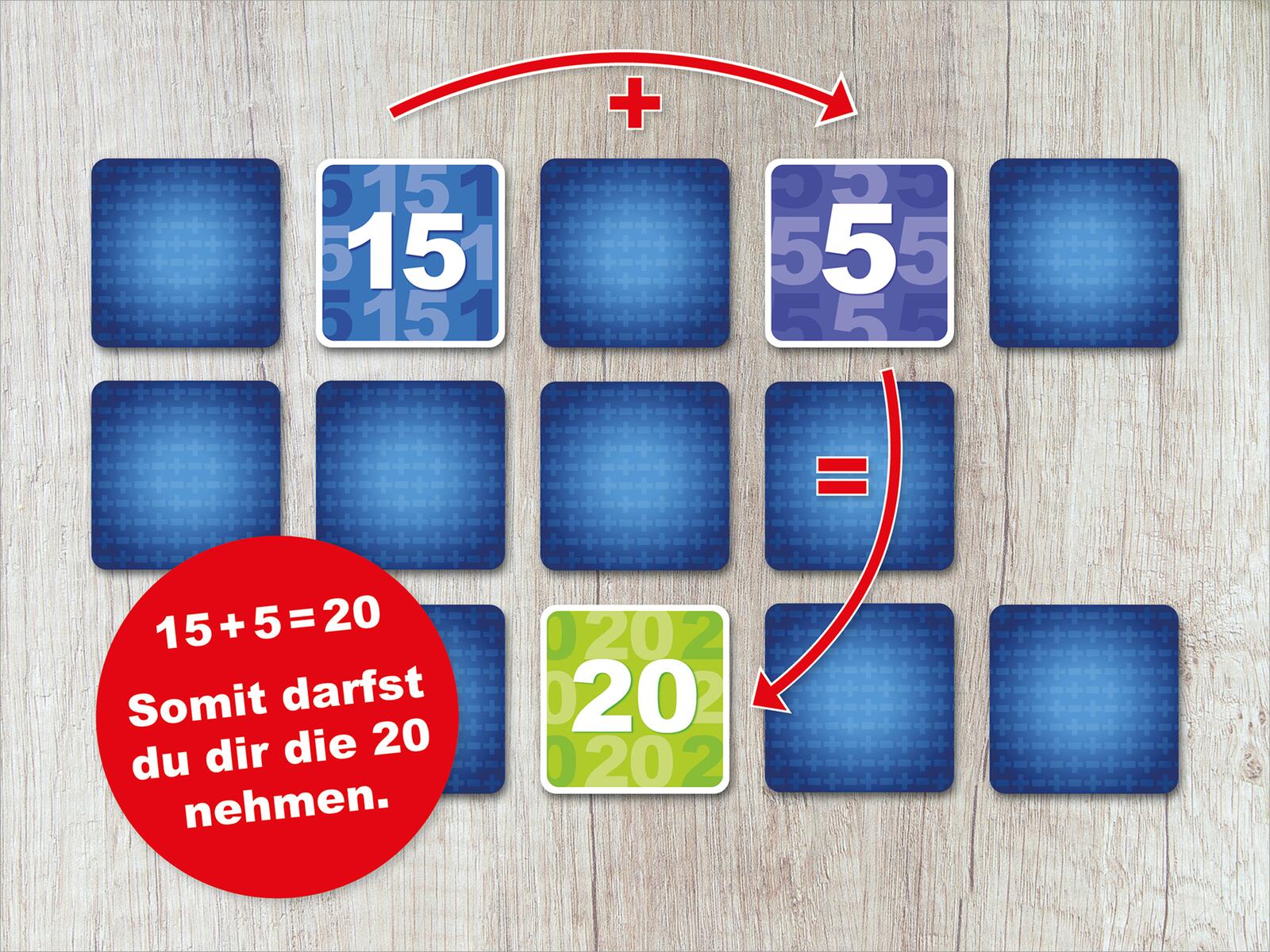 Beispielinhalt (Bild) Science & Kids – 1, 2, 3 ... vorbei! Mathe-Memo Addition & Subtraktion