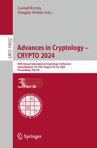Vorderes Coverbild Advances in Cryptology – CRYPTO 2024