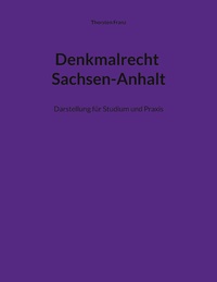 Vorderes Coverbild Denkmalrecht Sachsen-Anhalt