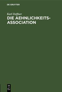 Vorderes Coverbild Die Aehnlichkeits-Association