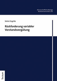 Vorderes Coverbild Rückforderung variabler Vorstandsvergütung