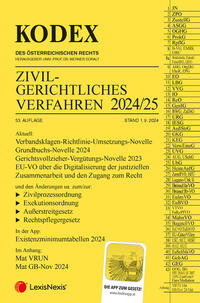 Vorderes Coverbild KODEX Zivilgerichtliches Verfahren 2024/25 - inkl. App